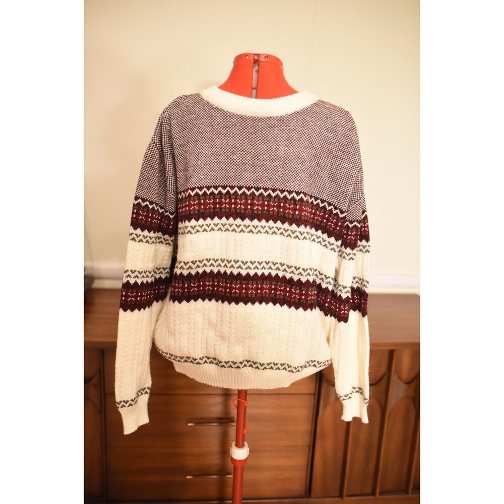 Vintage Grandpa Crewneck Fair Isle XL Hardwood & Pine